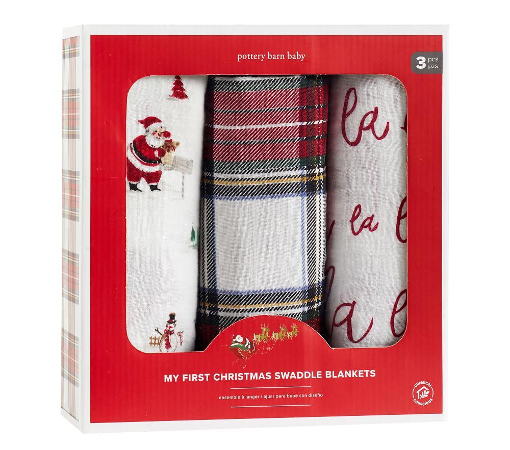 My First Christmas Swaddle Set Pottery Barn Kids UK